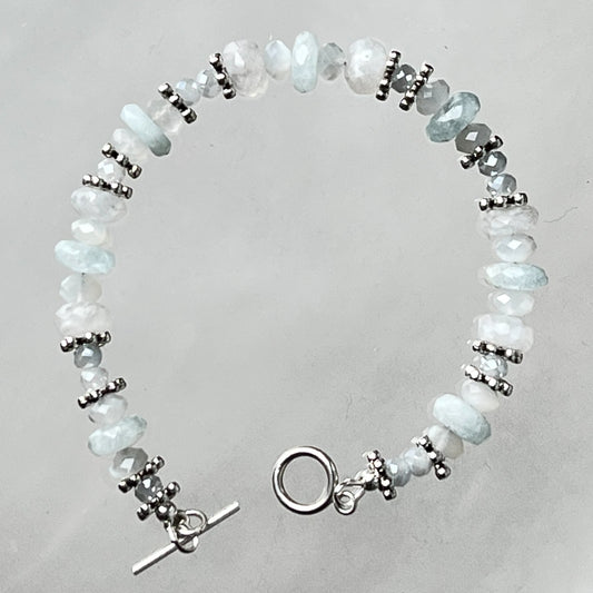 Frost x Aquamarine Gemstone Bracelet