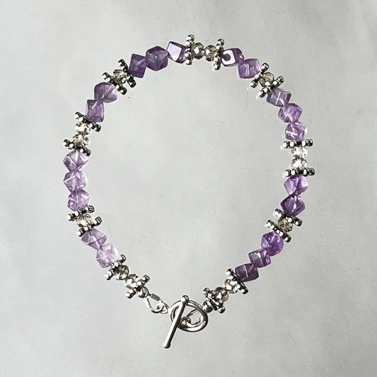 Bright Lilac Gemstone Bracelet