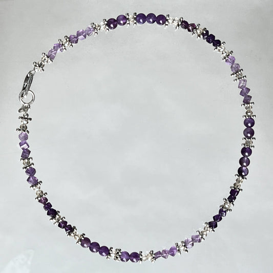 Bright Lilac x Indigo Gemstone Necklace