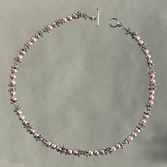 Light Magenta Pearl Necklace